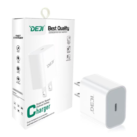 Bộ sạc Deji DJ A102 công suất 20W, bao gồm củ sạc và cáp C-C. Bảo hành 12 tháng, 1 đổi 1.