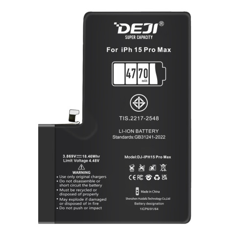 Pin Deji High Capacity cho điện thoại IPHONE 15 Pro Max